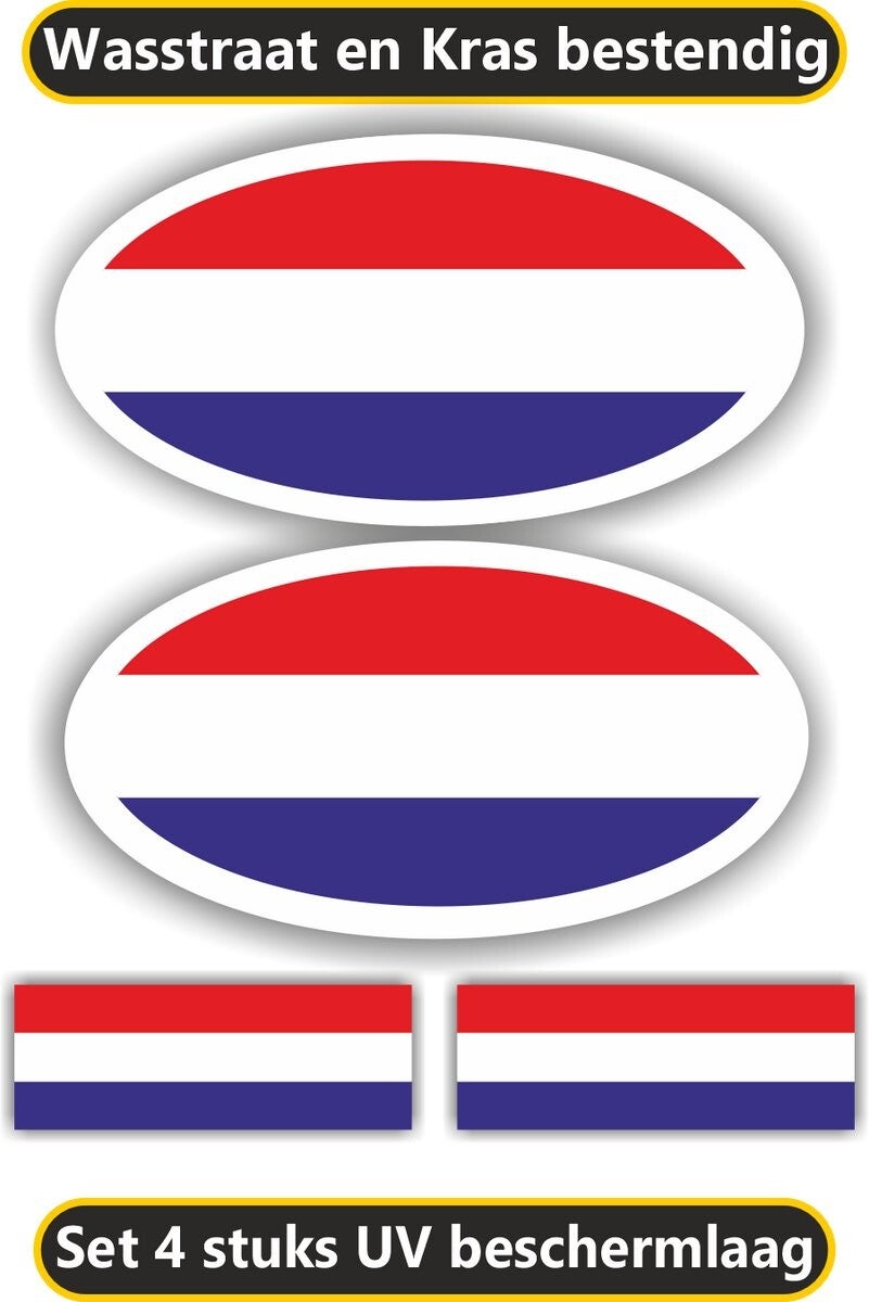 Nederlandse vlag, auto sticker set. (307.15)