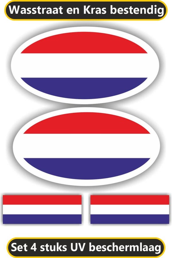 Nederlandse vlag, auto sticker set. (307.15)
