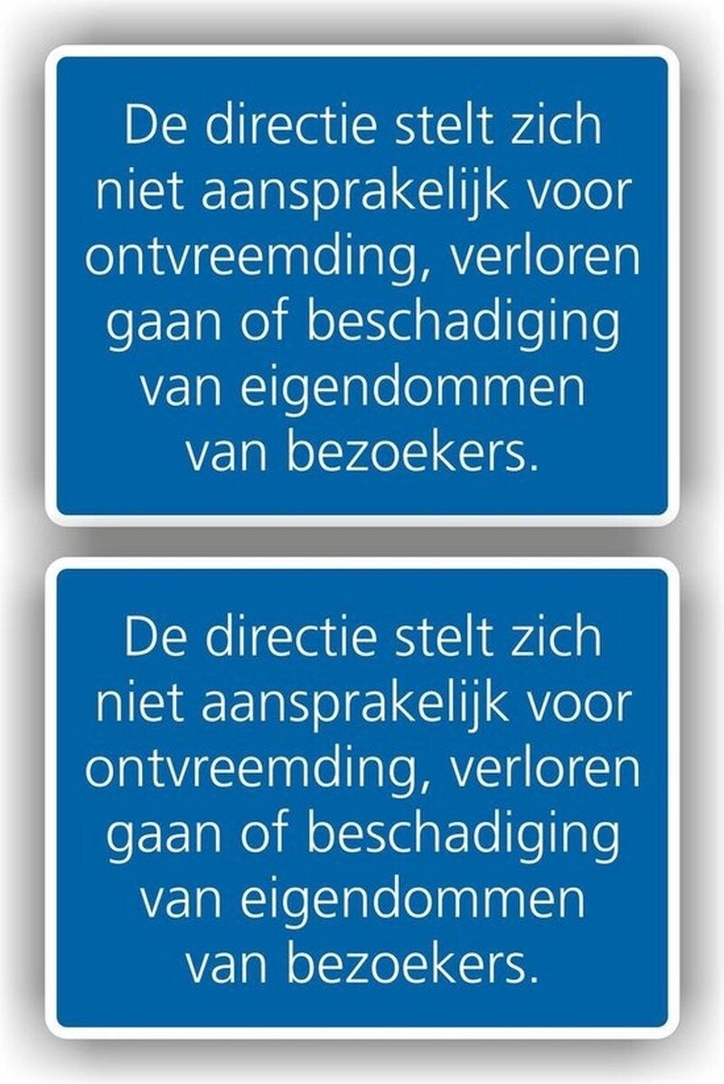 De directie is niet aansprakelijk. Stickerset  (549.39)