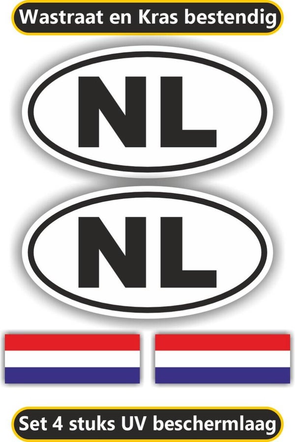 NL, Nederland auto sticker set. (305.15)