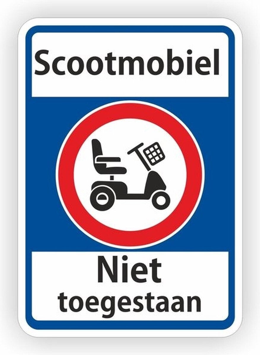 Scootmobiel niet toegestaan sticker   (537.39)