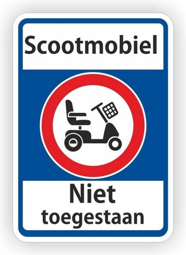 Scootmobiel niet toegestaan sticker   (537.39)