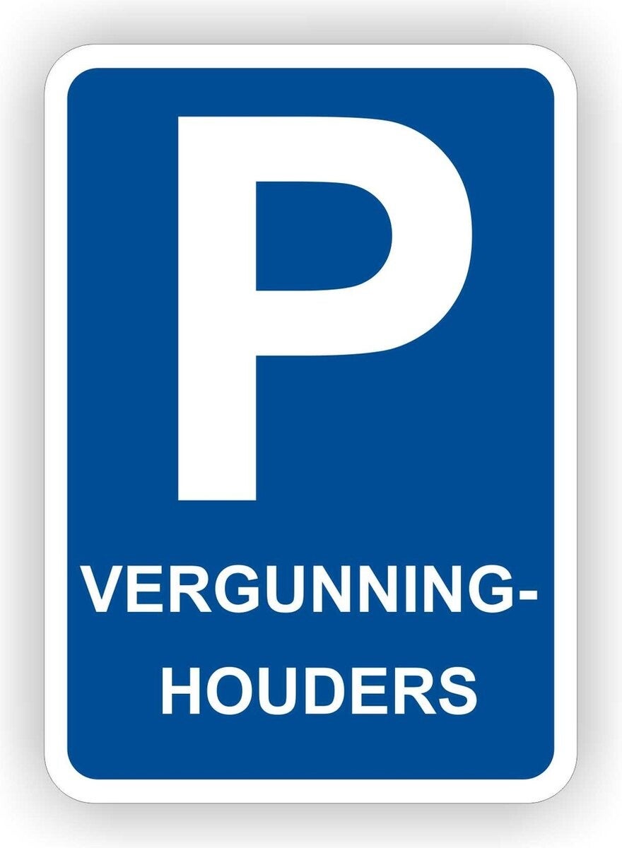 Parkeren vergunninghouders verkeersbord sticker (925.33)
