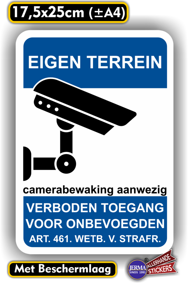 EIGEN TERREIN verboden toegang  sticker (883.33)