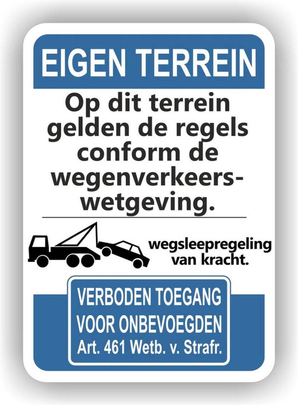 Eigenterrein Geen toegang verkeersbord sticker (1306.66)