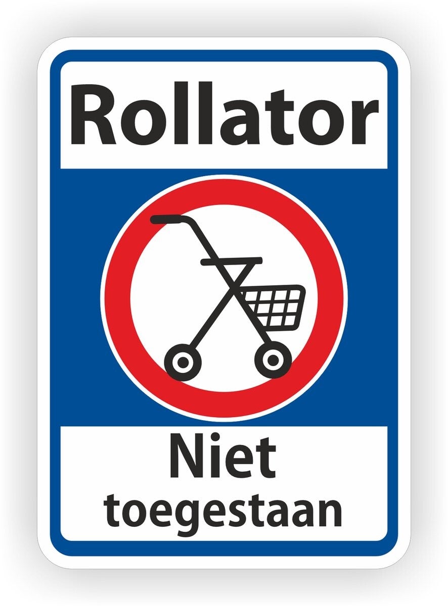 Rollator Niet Toegestaan Sticker (959.46)