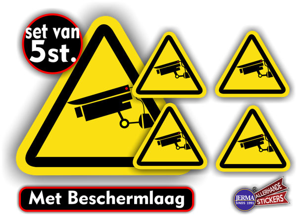 Cameratoezicht sticker set van 6 st. (891.42)