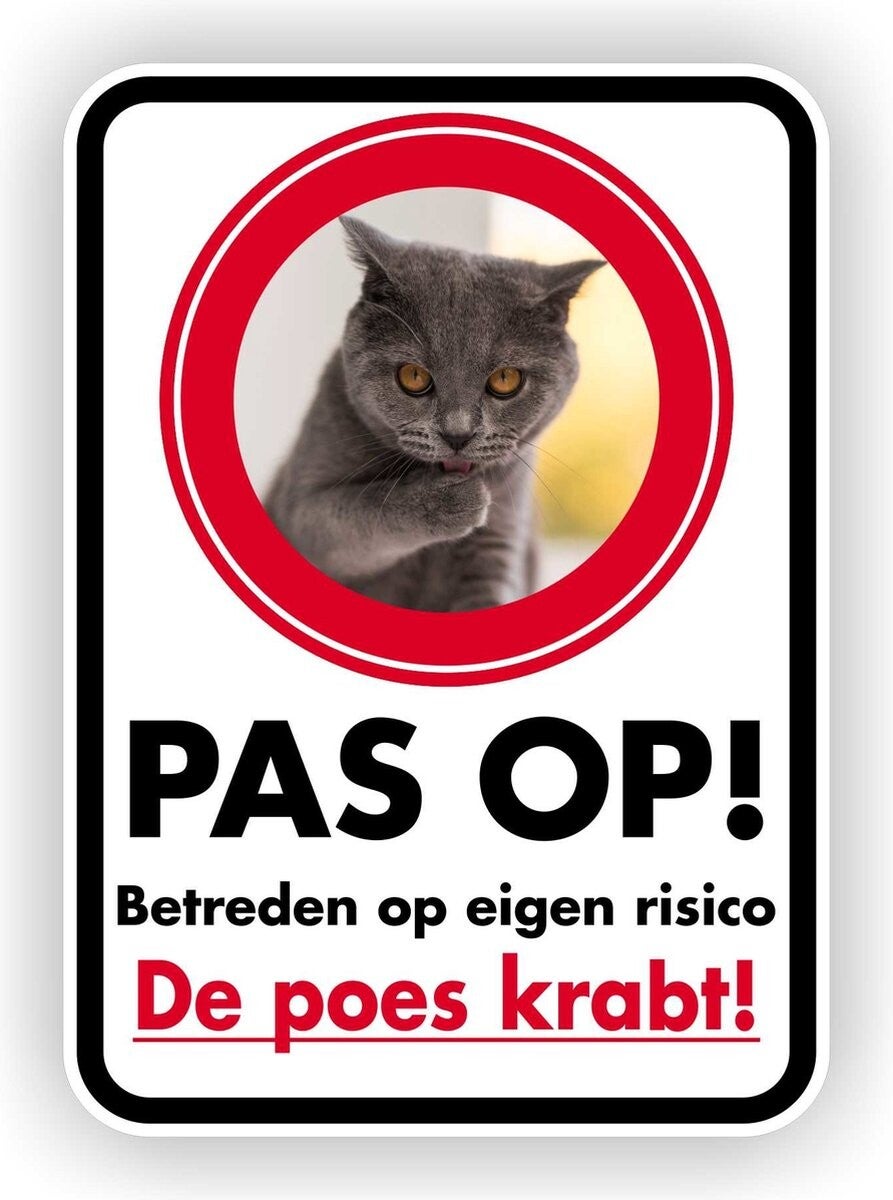 Pas op voor de poes aanwezig. (334.11)