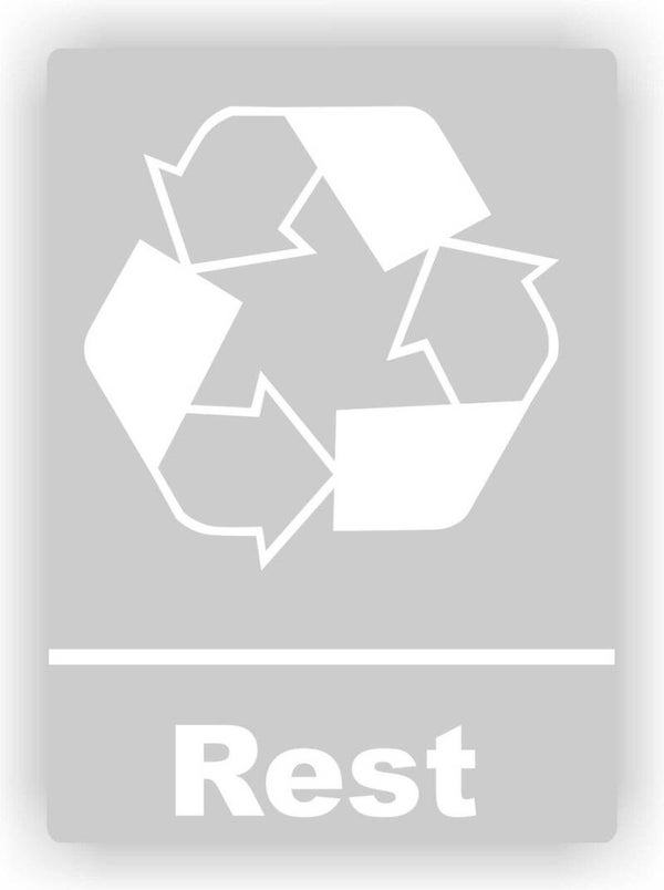 Restafval recycling logo sticker  (127.04)
