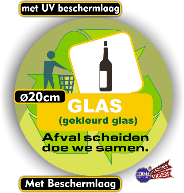 Glas recycling sticker (901.42)