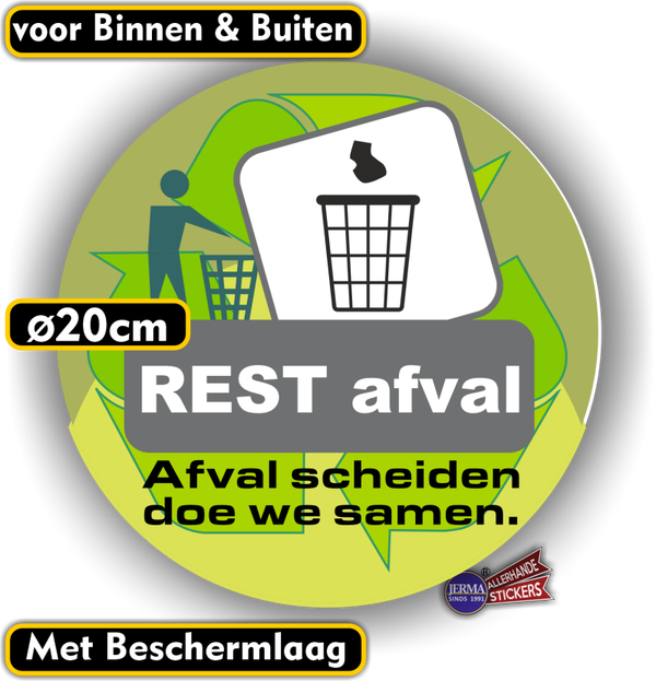 Restafval recycling sticker (903.42)