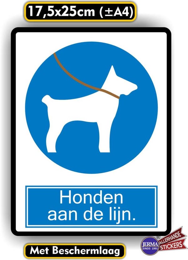 XL - Honden aan de lijn - Sticker  (911.43)