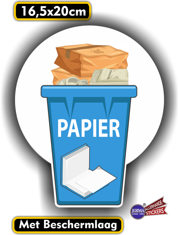 Papier recycling sticker. (913.32)