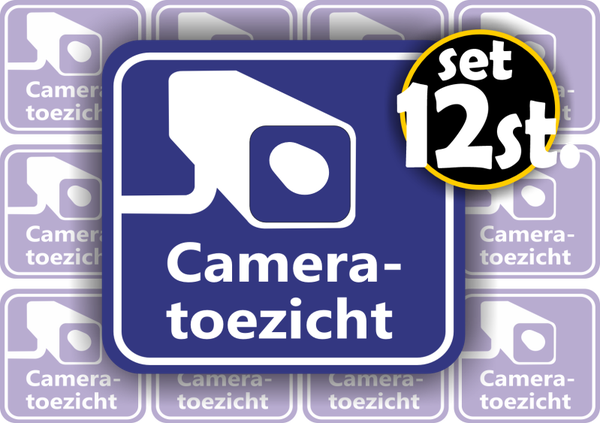 Camera toezicht 12 stickers (913.43)