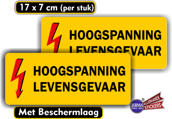 Waarschuwing sticker Hoogspanning  (914.43)