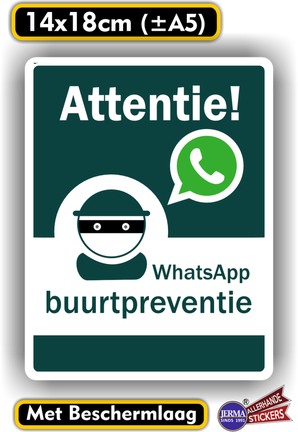 WhatsApp buurtpreventie sticker groot (916.43)