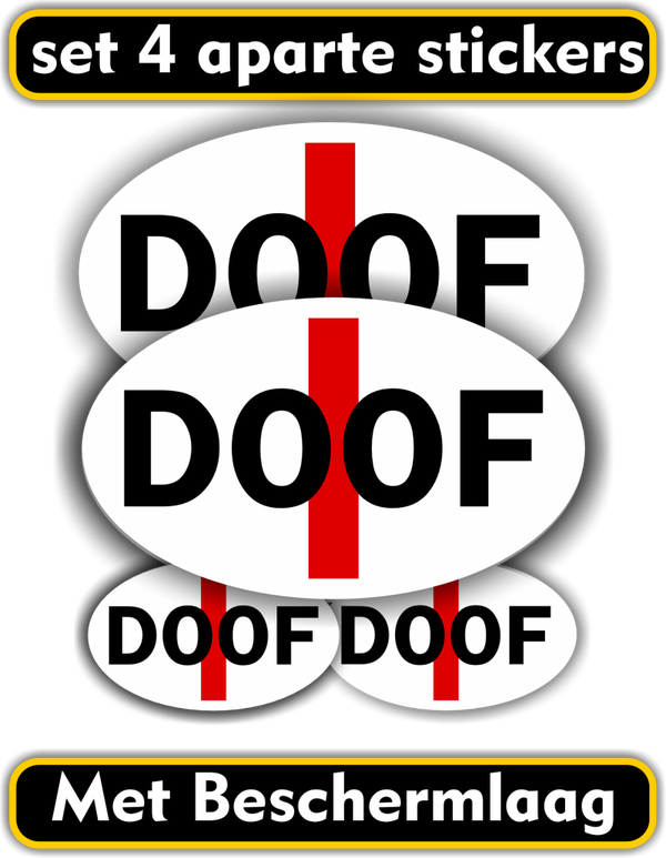 DOOF stickers set van 4 stuks. (920.44)