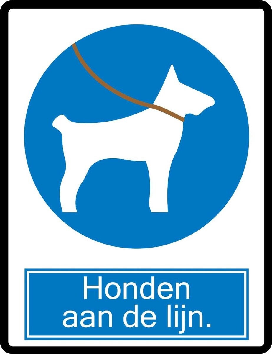 Honden aan de lijn sticker (912.43)