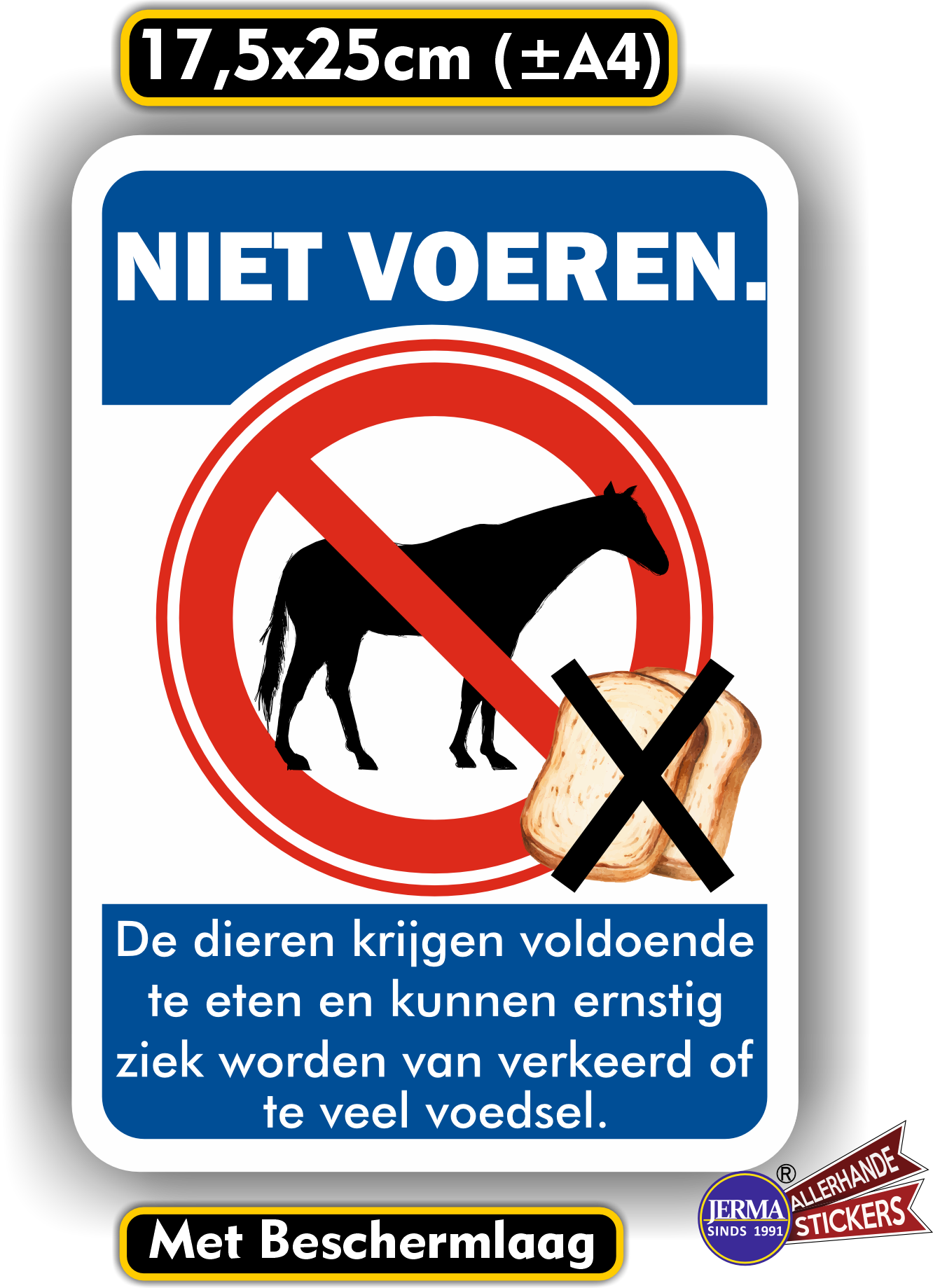 Paarden niet voeren sticker (928.44)