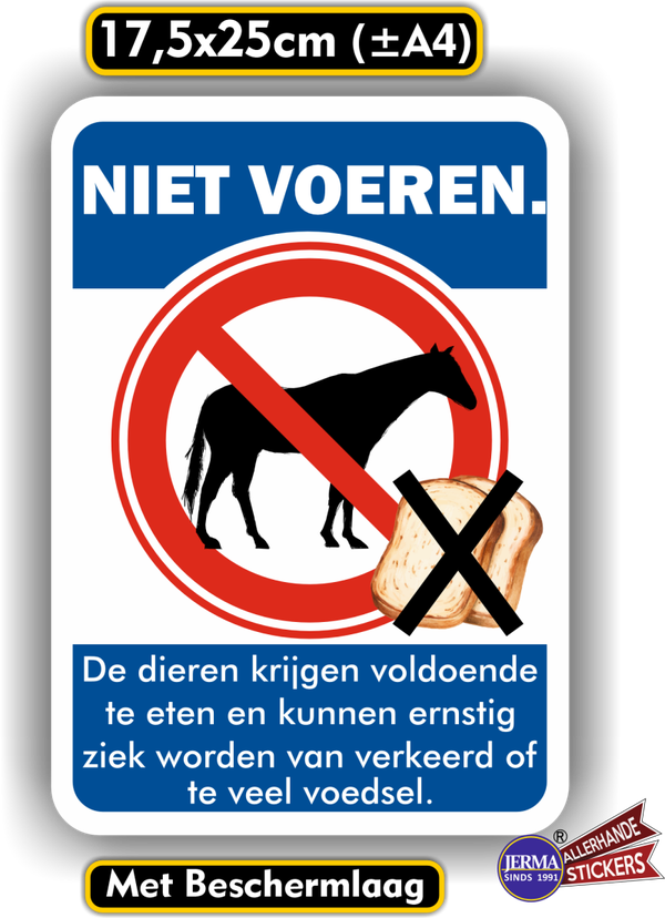 Paarden niet voeren sticker (928.44)