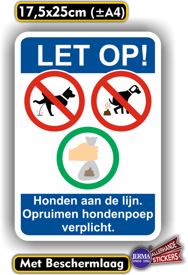 Hondenpoep opruimen sticker (941.35)