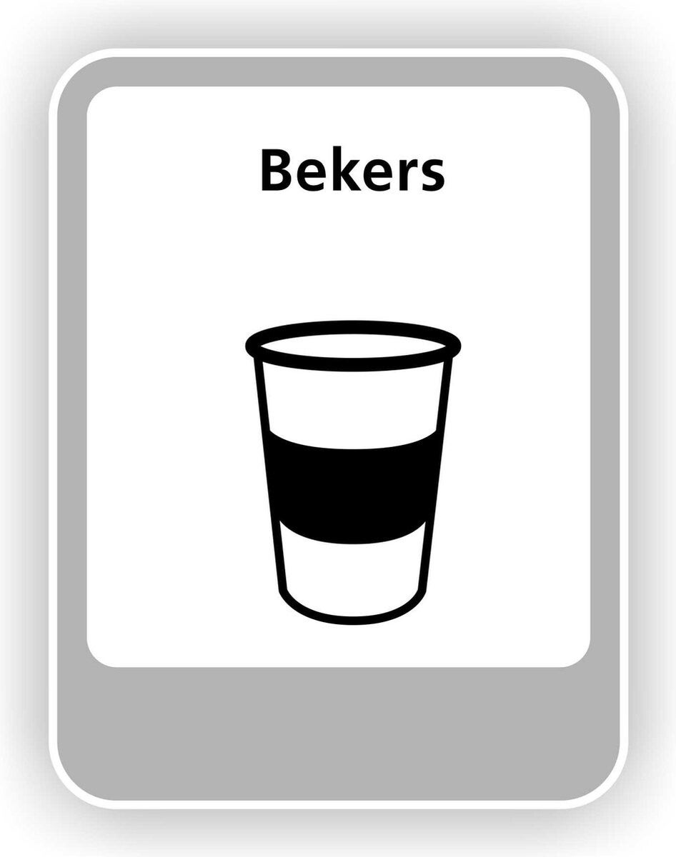 Inzamelpunt voor Plastic Bekers - Recycling - Sticker (311.16)