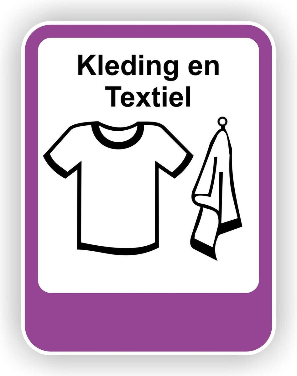 Inzamelpunt voor Kleding en Textiel Sticker (305.06)