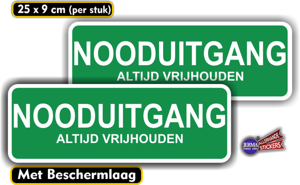 Nooduitgang vrijhouden stickersset (949.35)