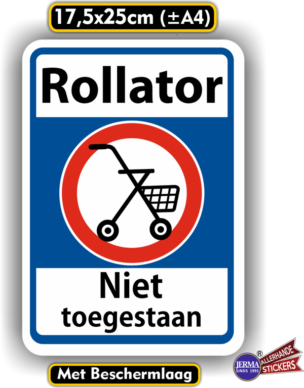 Rollator Niet Toegestaan Sticker (959.46)