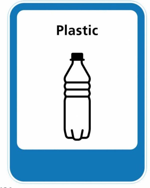 Plastic recycling flessen sticker (134.05)