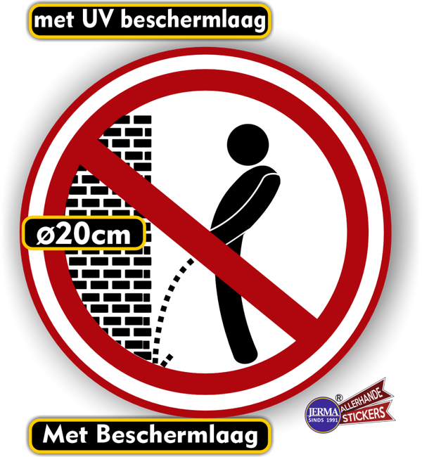 Verboden om hier te plassen sticker (972.48)