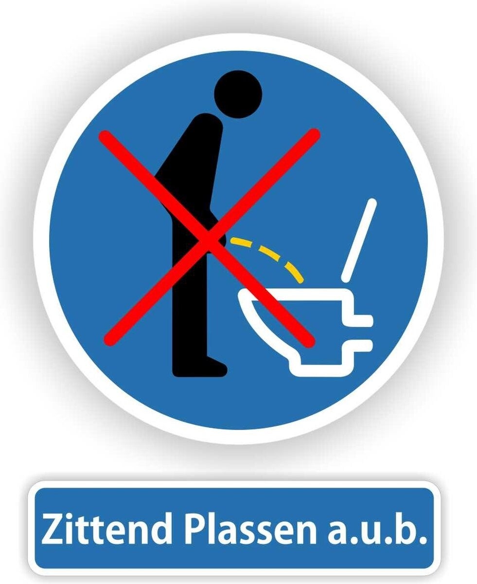 Zittend Plassen stickers – 2 stuks - Ø 14 cm en 14 x 3 cm (977.37)