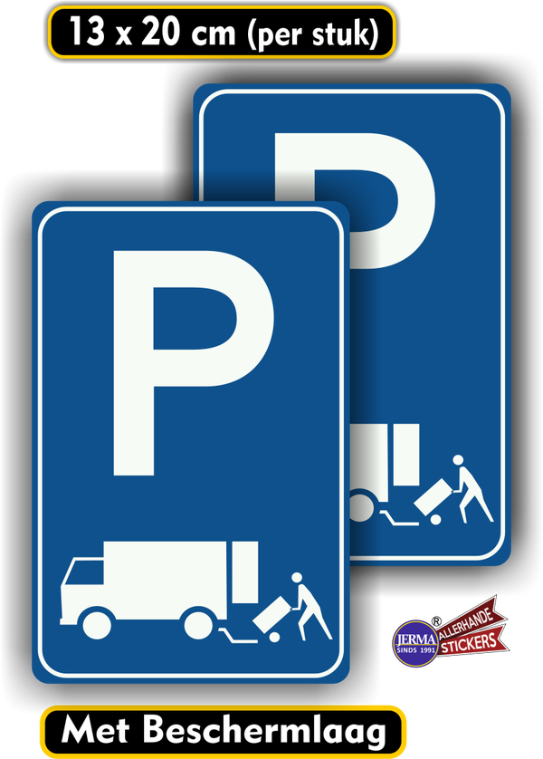 Parkeren Laden en Lossen verkeersbord stickers (988.36)