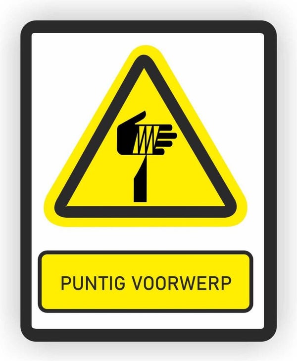 Puntig voorwerp waarschuwingssticker (641.27)