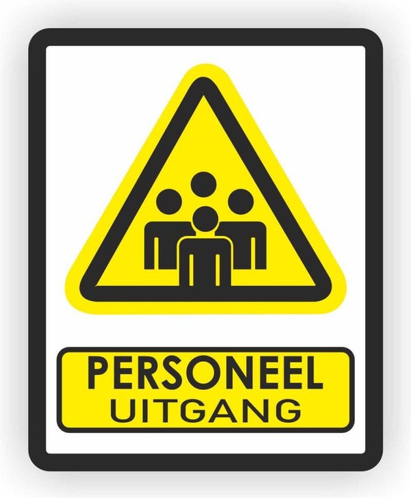 Personeel uitgang deursticker (705.28)