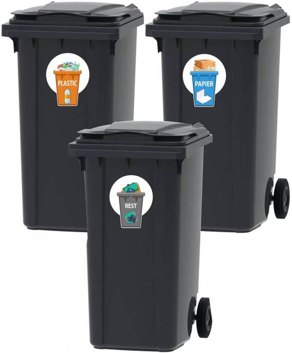 Afvalbak Kliko-sticker set 3 stickers (909.32)