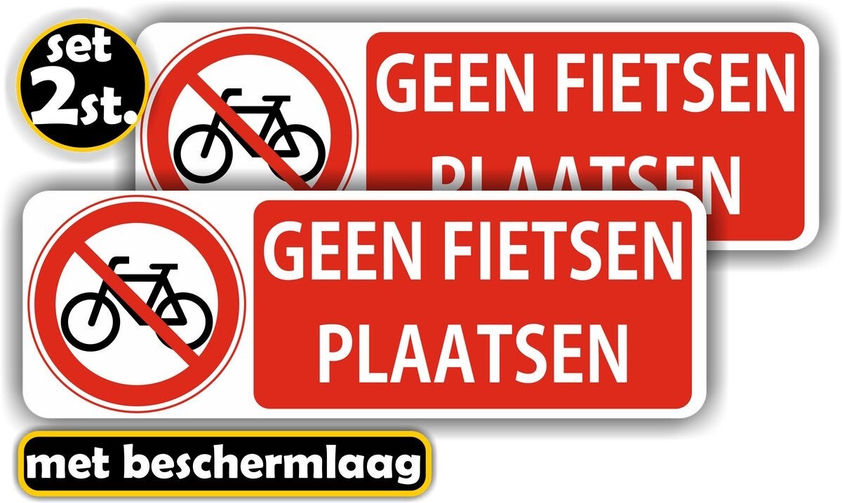 Geen fietsen plaatsen sticker set van 2 st. (994.36)