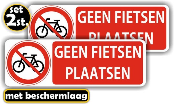 Geen fietsen plaatsen sticker set van 2 st. (994.36)