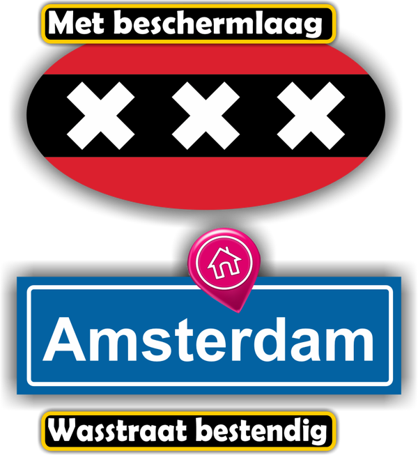 Amsterdam vlag stickers - set 2 st  (799.31)