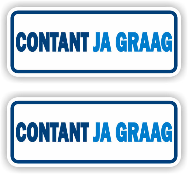 Contant afrekenen JA Graag sticker