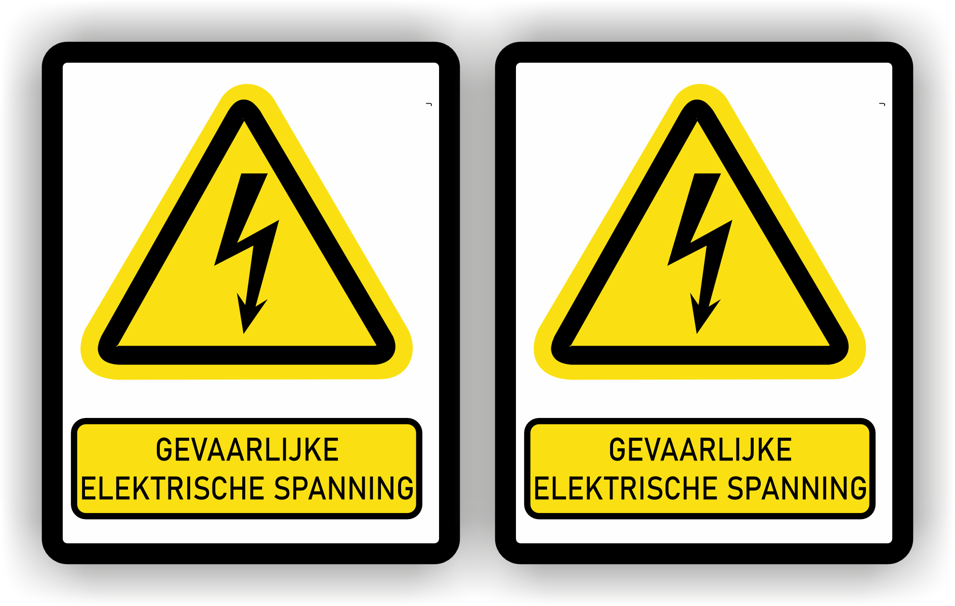 Elektrische spanning ISO 7010 norm stickers (583.la26)