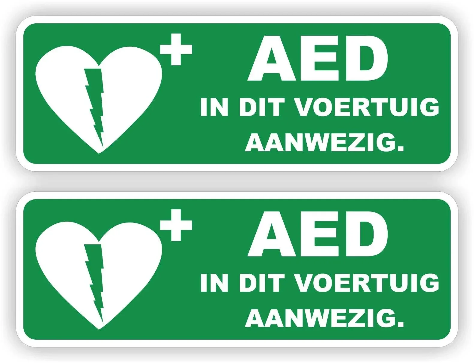 AED apparaat in dit voertuig aanwezig stickers (729.la29)