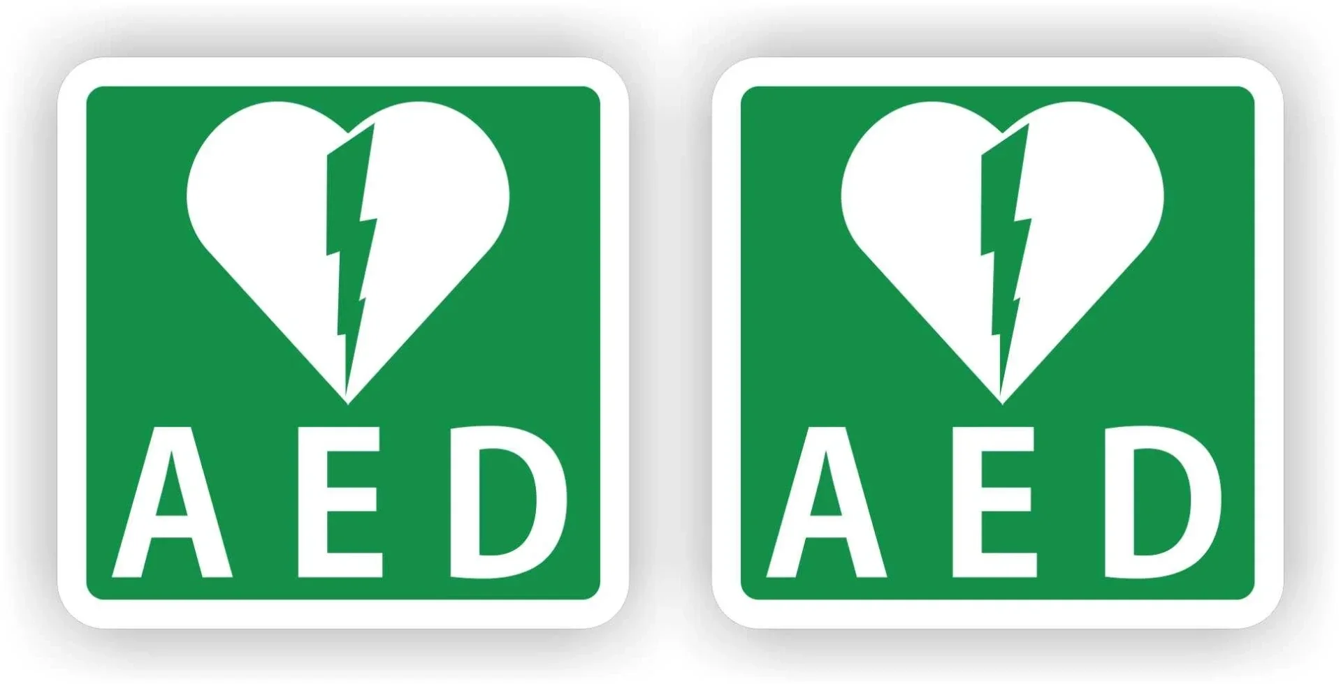 AED aanwijzing stickers 2 st. (381.la19)