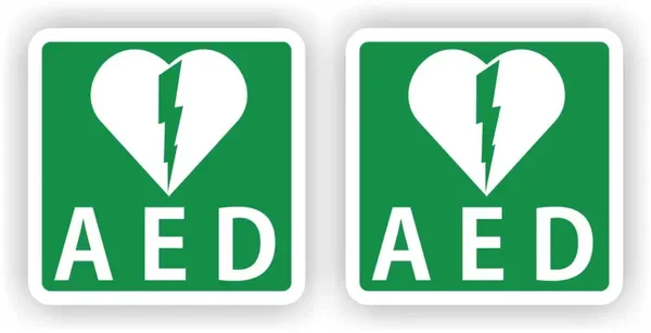 AED aanwijzing stickers 2 st. (381.la19)
