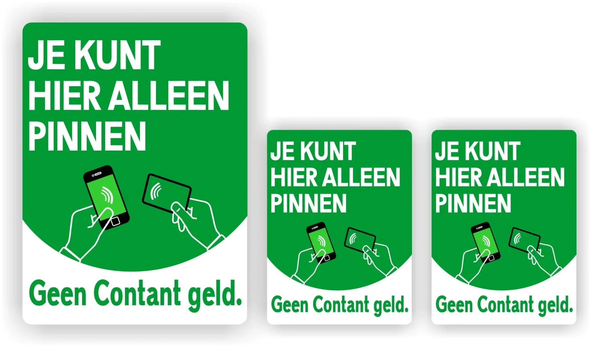 Alleen Pinnen set 3 stickers.  (1138.la56)