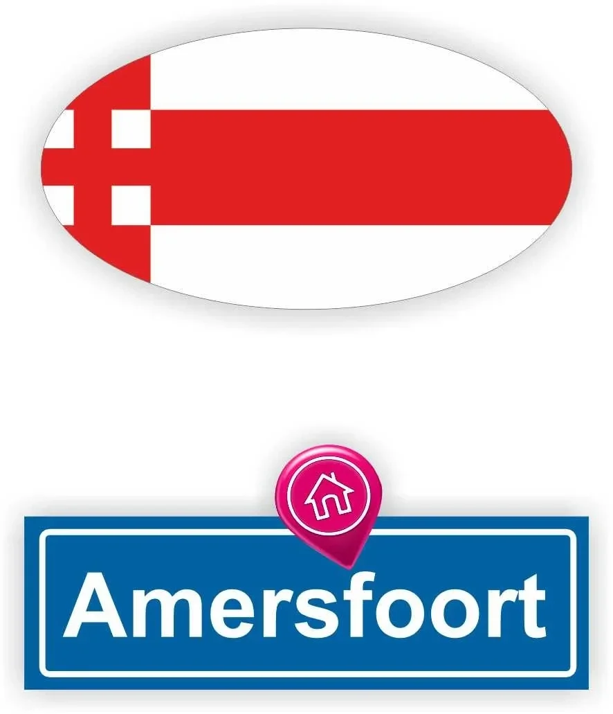 Amersfoort stadsvlag auto stickers. (841.la32)