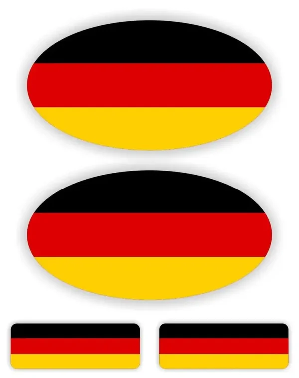 Autoaufkleber Deutsche Flagge. D, Duitse auto sticker set. (1012.la61)