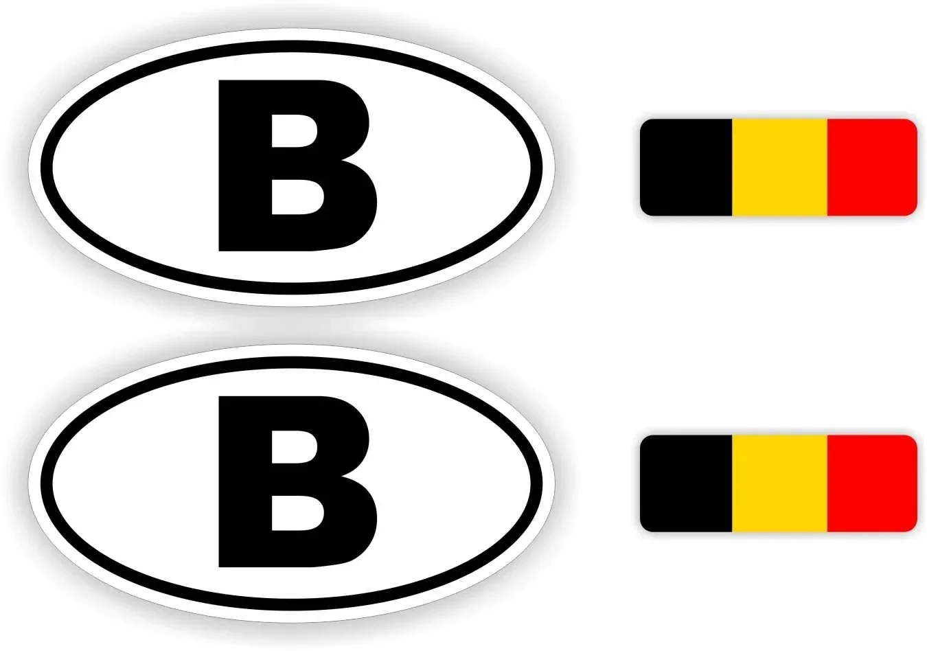 B, Belgische auto sticker set. (309.15)