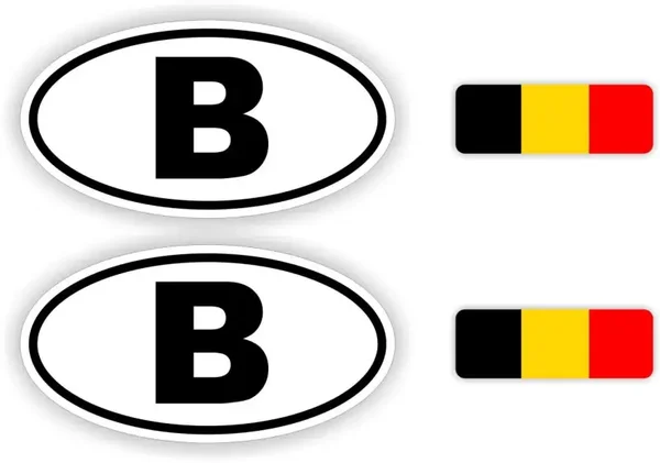 B, Belgische auto sticker set. (309.15)
