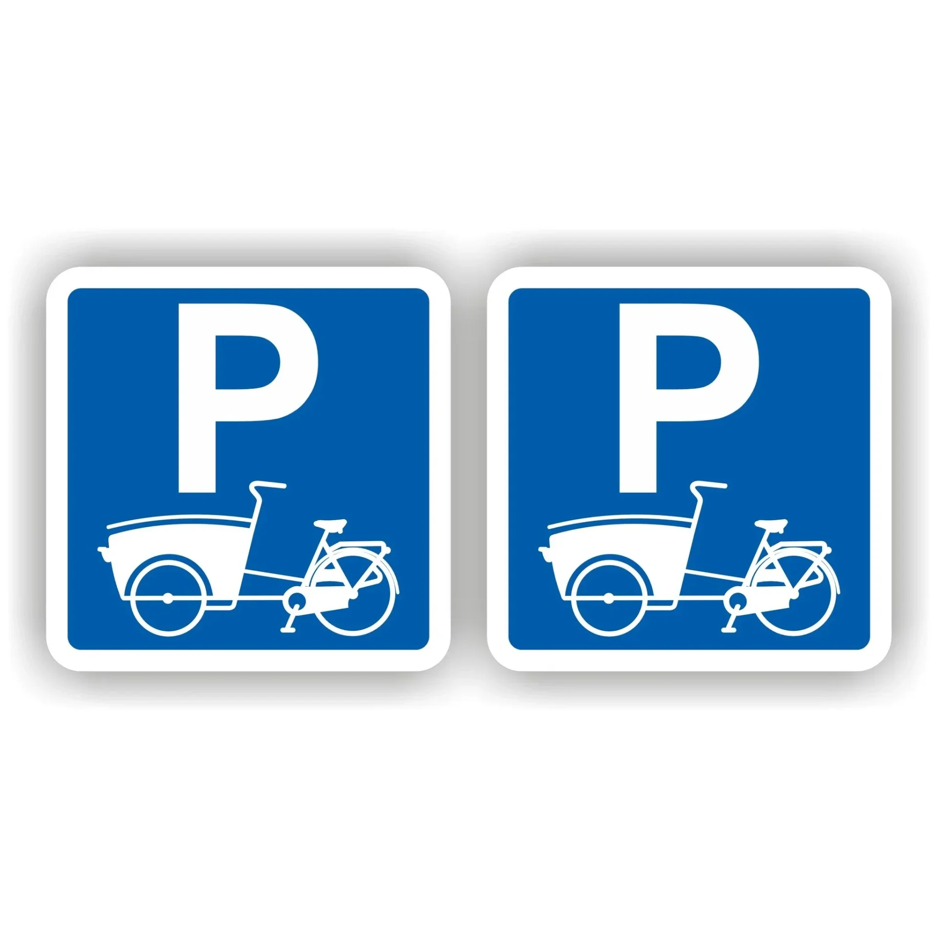 Bakfiets hier plaatsen verkeersbord sticker set (1335.la68)